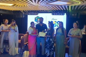 Group of students learning fashion design at JD Institute Vizag